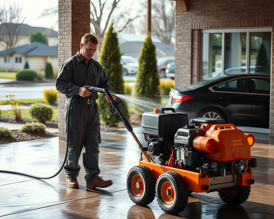 Kennesaw garage pressure washing